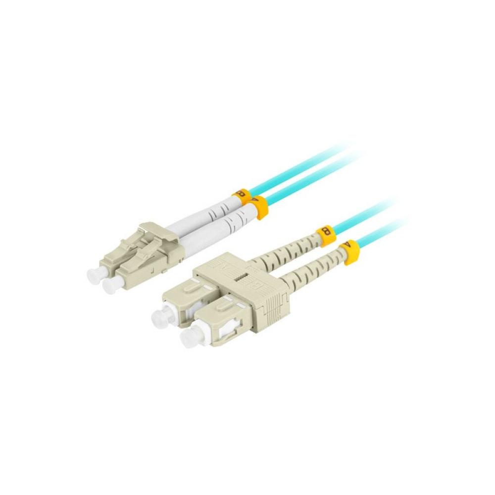 Lanberg - FO-LUSU-MD31-0020-TQ Cable de fibra óptica e InfiniBand 2 m 2x LC 2x SC LC/SC Color aguamarina