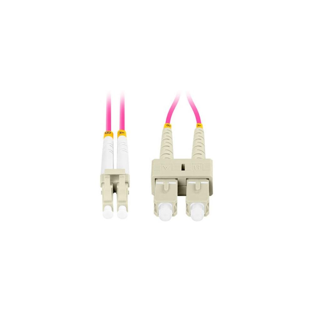 Lanberg - FO-LUSU-MD41-0020-VT Cable de fibra óptica e InfiniBand 2 m 2x LC 2x SC LC/SC Rosa