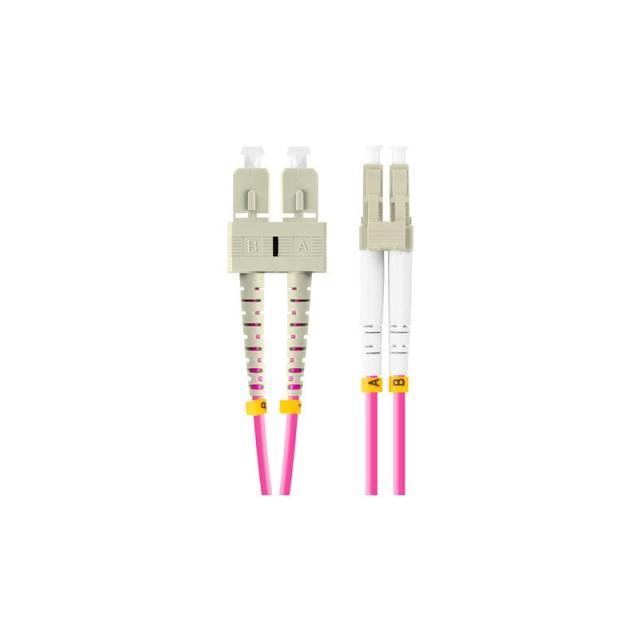 Lanberg - FO-LUSU-MD41-0020-VT Cable de fibra óptica e InfiniBand 2 m 2x LC 2x SC LC/SC Rosa