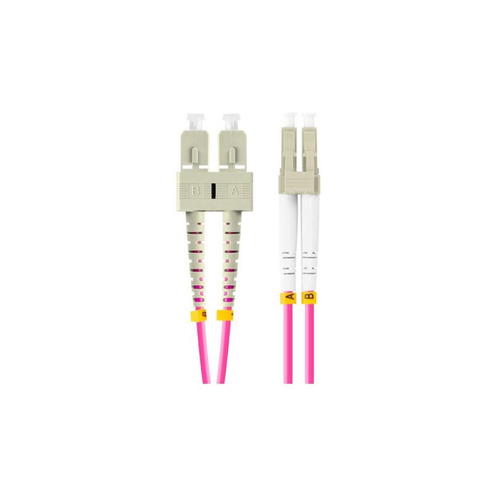 Lanberg - FO-LUSU-MD41-0020-VT Cable de fibra óptica e InfiniBand 2 m 2x LC 2x SC LC/SC Rosa