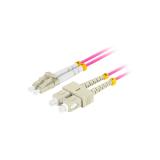Lanberg - FO-LUSU-MD41-0020-VT Cable de fibra óptica e InfiniBand 2 m 2x LC 2x SC LC/SC Rosa
