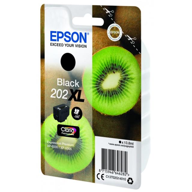 Epson - Kiwi Singlepack Black 202XL Claria Premium Ink