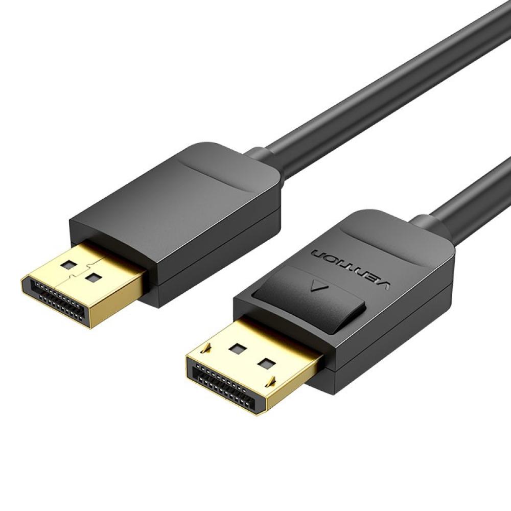 Vention - Cable DisplayPort 1.2 4K HACBF/ DisplayPort Macho - DisplayPort Macho/ 1m/ Negro