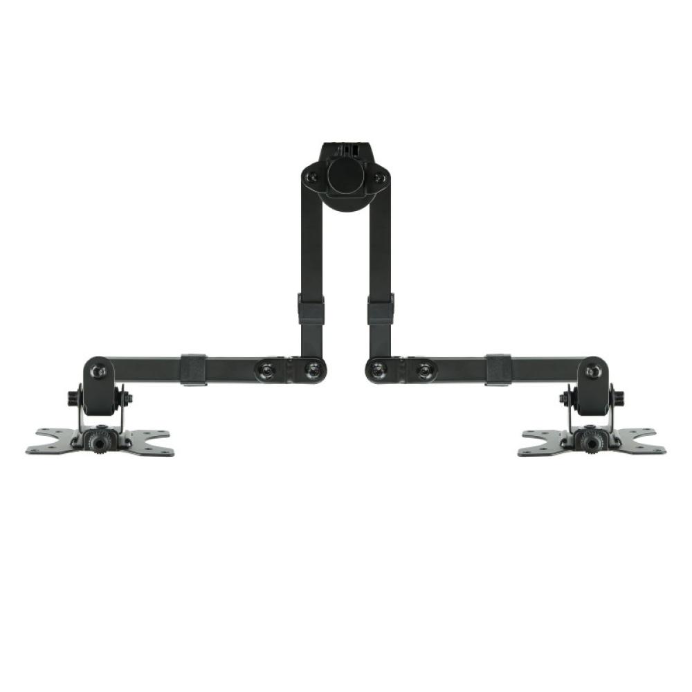 TooQ - Soporte de Mesa Giratorio e Inclinable para 2 Pantallas (Monitor / TV Plasma / LCD / LED) 13” – 32”, de Dos Brazos, Negro
