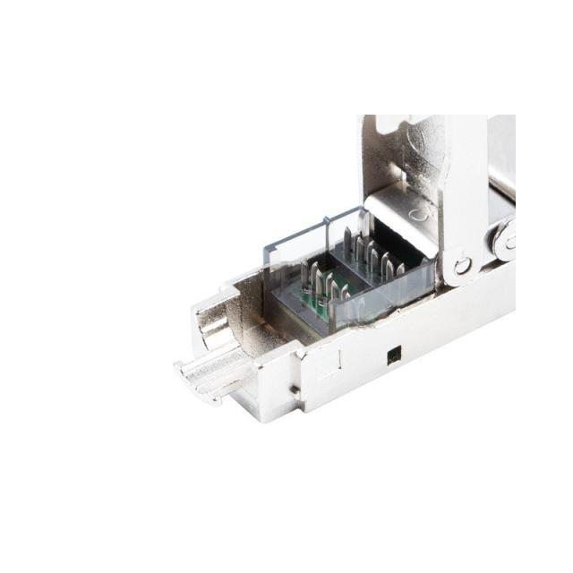 Lanberg - PL2SA-6000TL conector RJ-45 Plata, Transparente