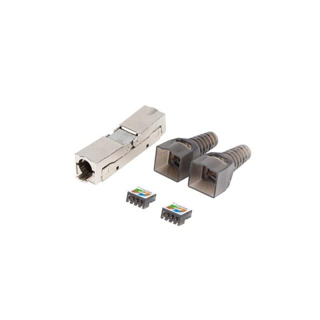 Lanberg - PL2SA-6000TL conector RJ-45 Plata, Transparente