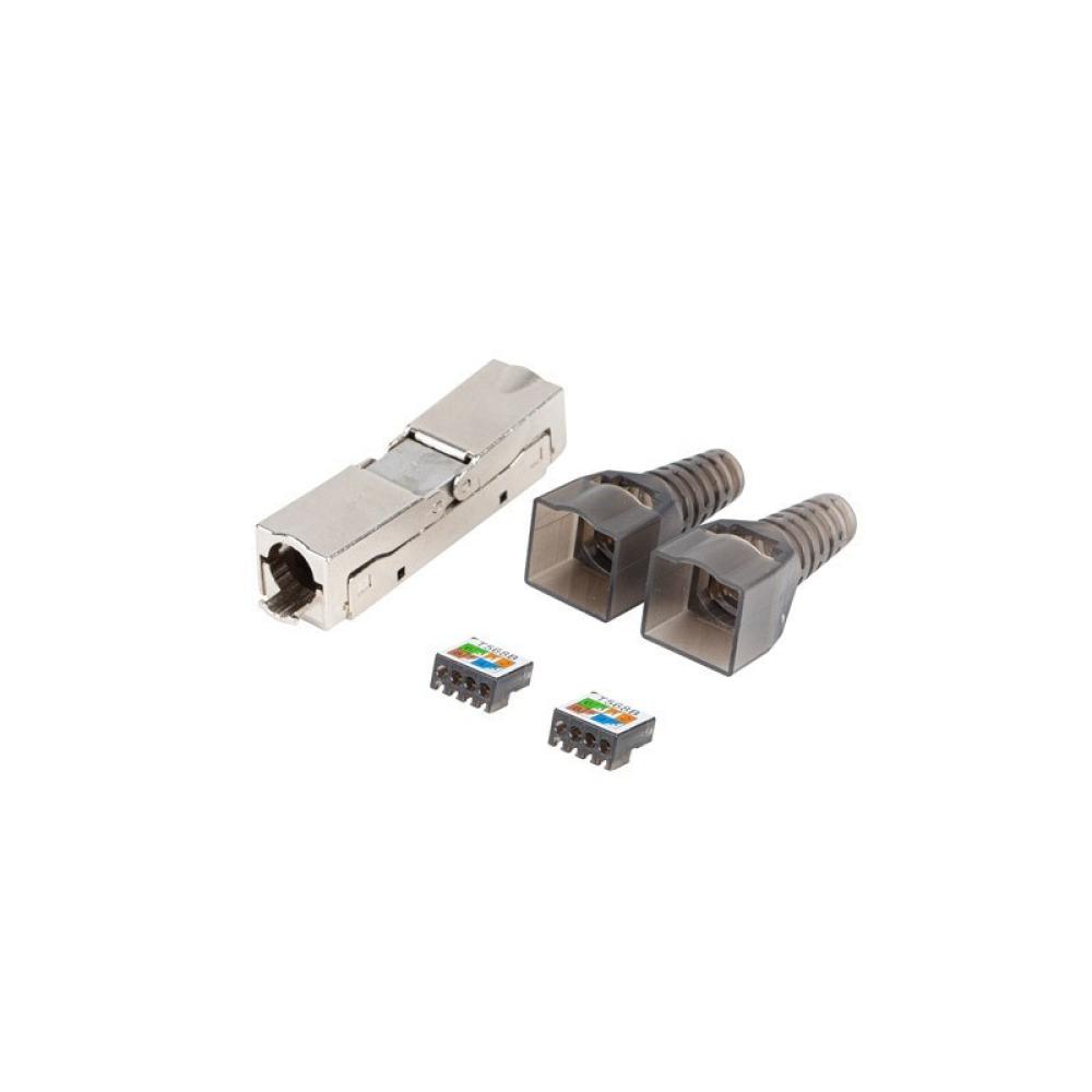 Lanberg - PL2SA-6000TL conector RJ-45 Plata, Transparente