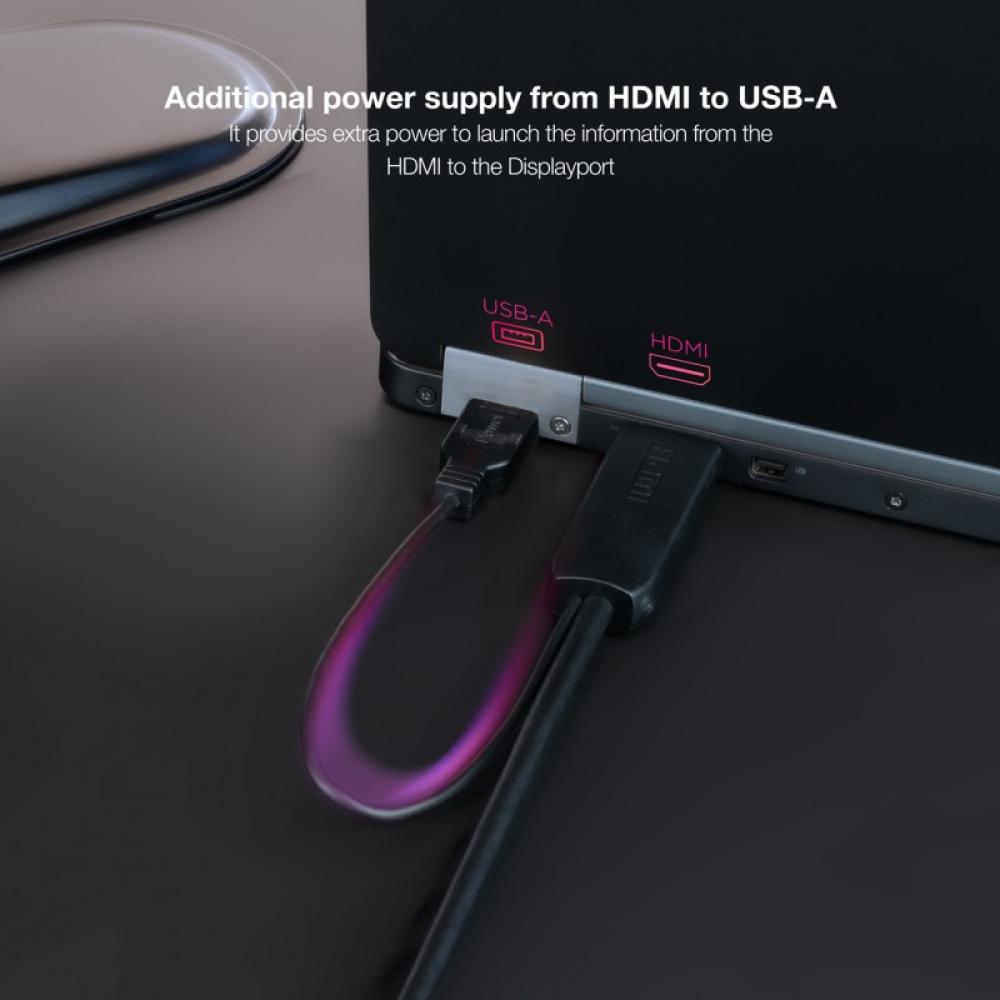 Nanocable - Cable Conversor HDMI 2.0 a DisplayPort V1.2, 1.8 m, Negro