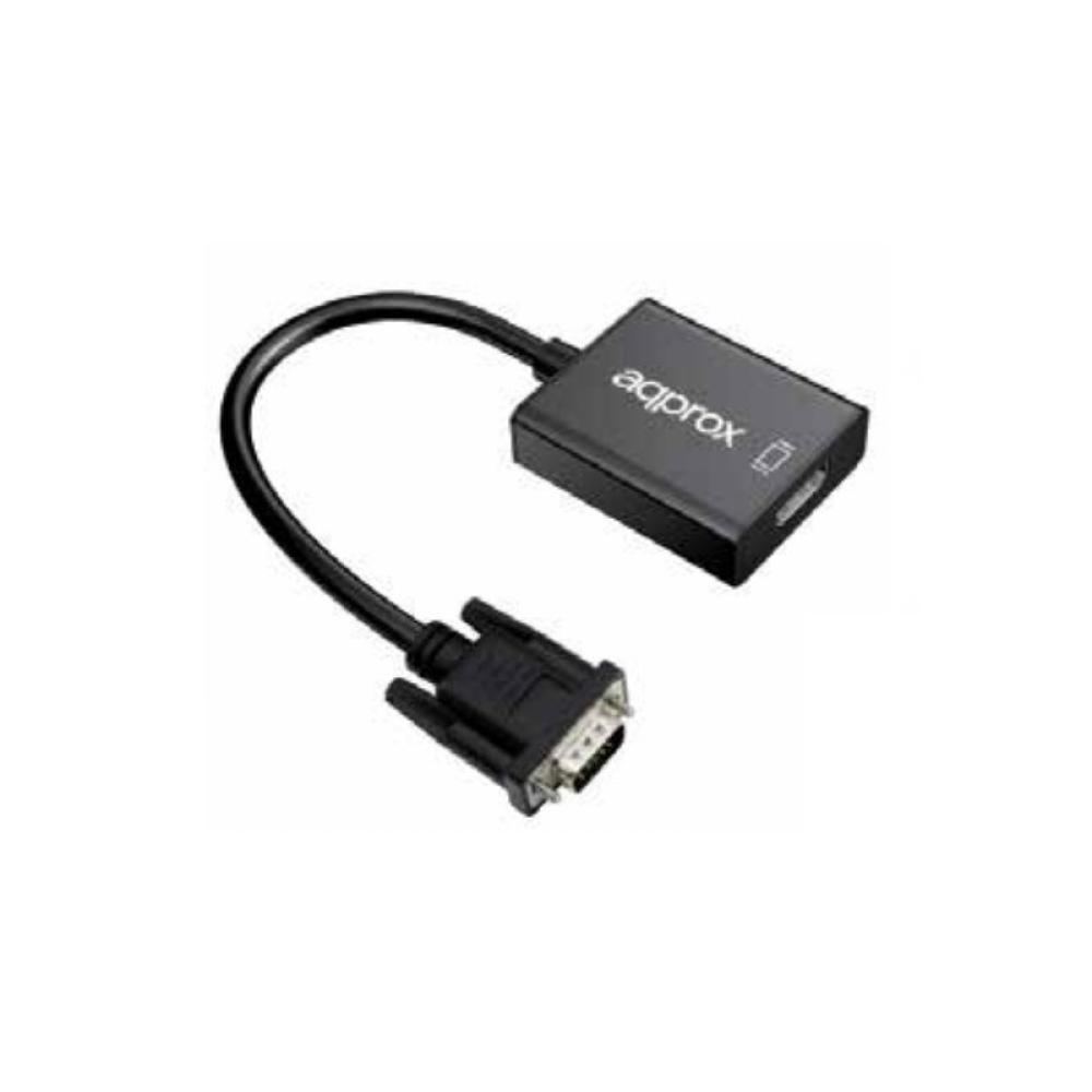 Approx - appC25 0,2 m HDMI tipo A (Estándar) VGA (D-Sub) Negro