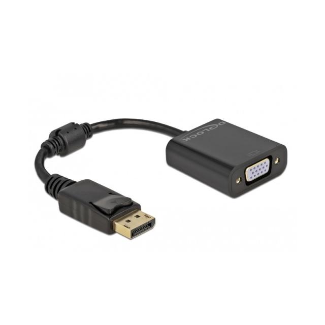 DeLOCK - Adaptador DisplayPort 1.2 macho a VGA hembra negro