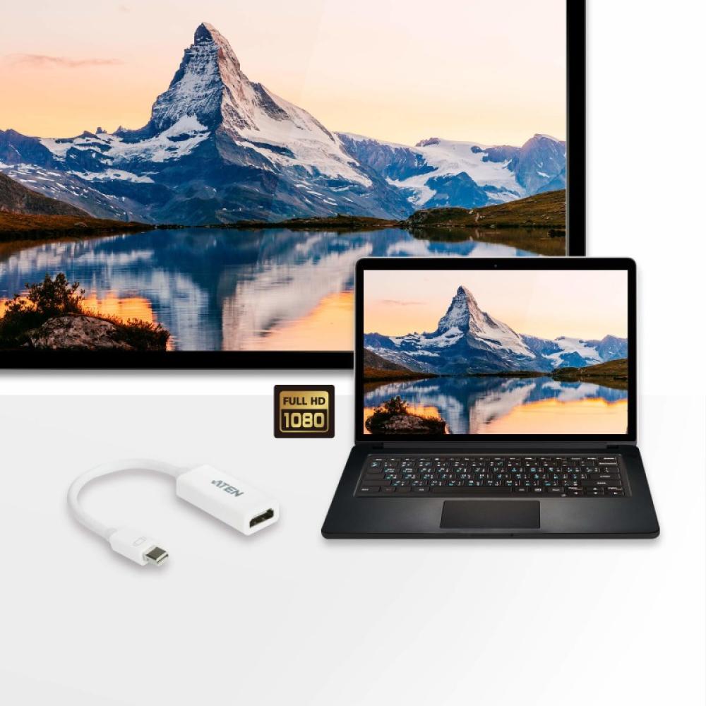ATEN - Adaptador de Mini DisplayPort a HDMI