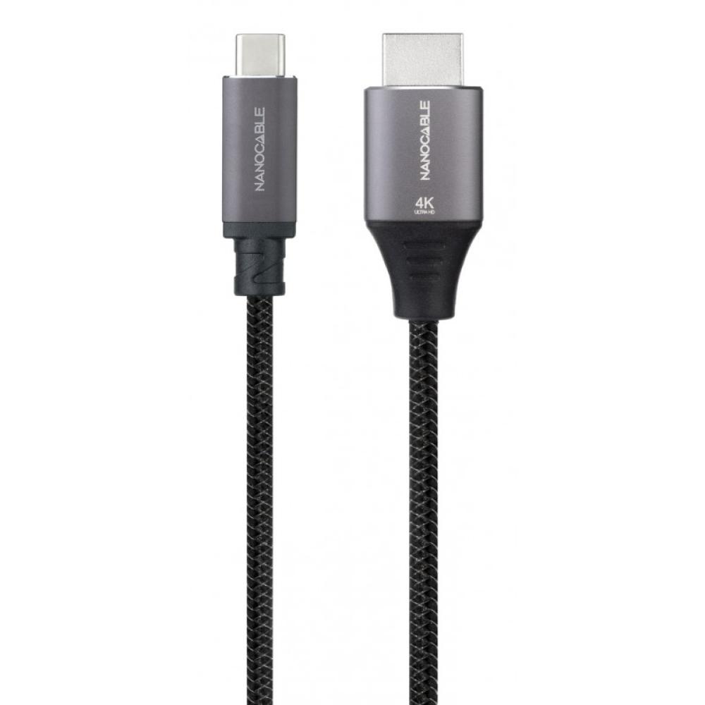 Nanocable - 10.15.5262 adaptador de cable de vídeo 1,8 m USB Tipo C HDMI Negro