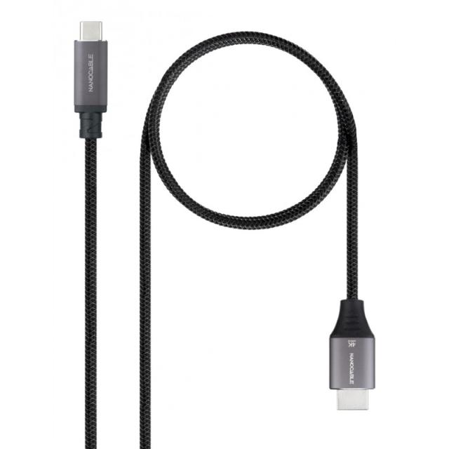 Nanocable - 10.15.5262 adaptador de cable de vídeo 1,8 m USB Tipo C HDMI Negro