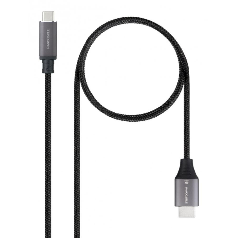Nanocable - 10.15.5262 adaptador de cable de vídeo 1,8 m USB Tipo C HDMI Negro