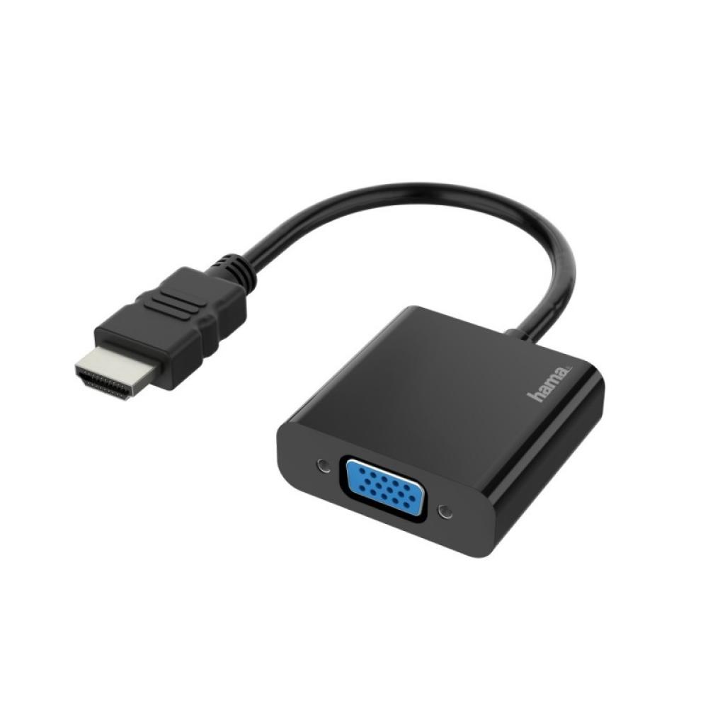 Hama - 00200343 adaptador de cable de vídeo 0,15 m HDMI tipo A (Estándar) VGA (D-Sub) Negro