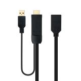 Nanocable - Conversor HDMI 2.0 a DisplayPort V1.2 Negro, 20 cm