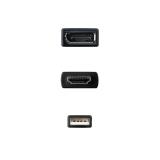 Nanocable - Conversor HDMI 2.0 a DisplayPort V1.2 Negro, 20 cm