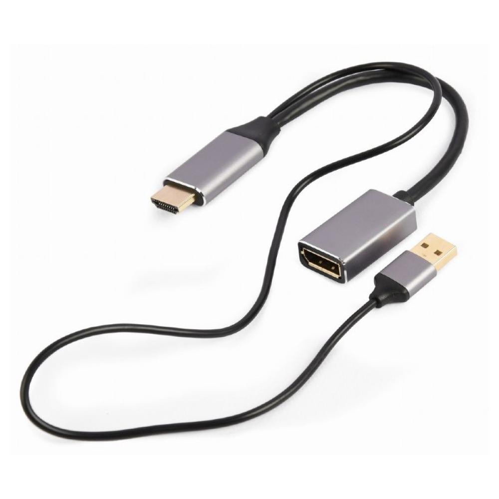 Gembird - A-HDMIM-DPF-02 adaptador de cable de vídeo 0,1 m HDMI tipo A (Estándar) DisplayPort Negro