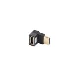 Lanberg - AD-HDMI-08 adaptador de cable de vídeo HDMI tipo A (Estándar) Negro, Plata