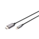 Digitus - Cable adaptador de vídeo USB-C - HDMI, UHD 4K / 30 Hz