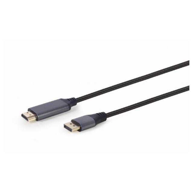 Gembird - CC-DP-HDMI-4K-6 adaptador de cable de vídeo 1,8 m DisplayPort HDMI tipo A (Estándar) Negro