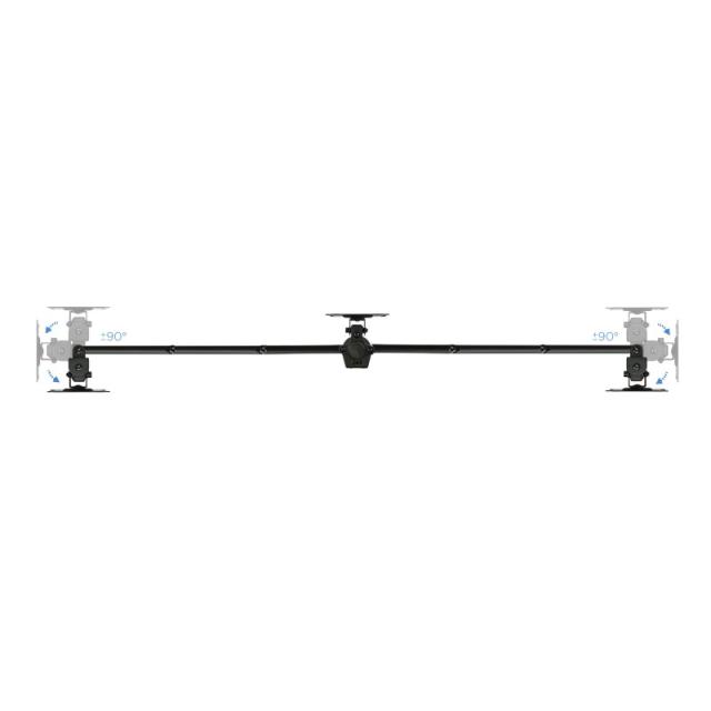TooQ - Soporte de mesa para 3 pantallas (monitor / plasma / LCD / LED) 13"-27"