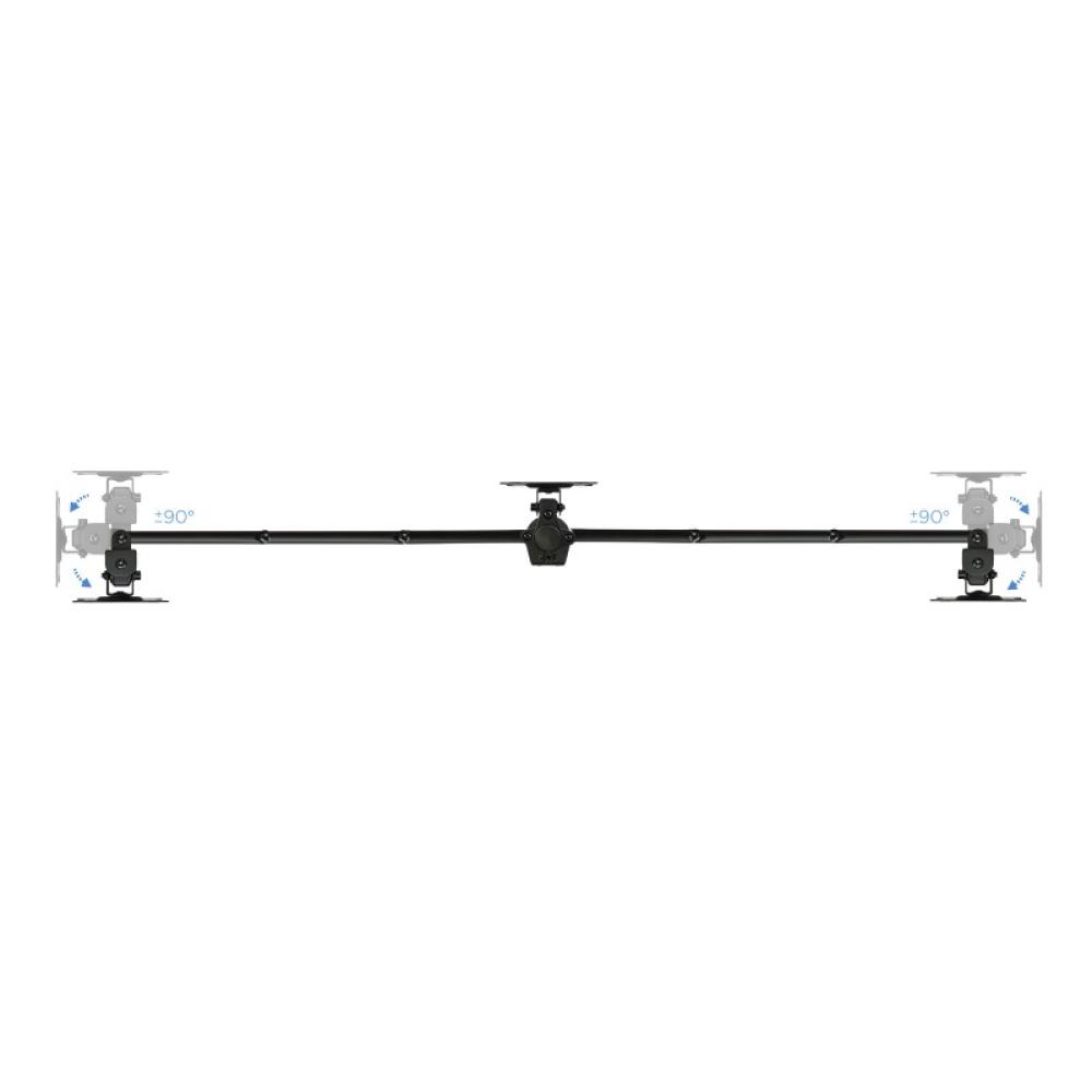 TooQ - Soporte de mesa para 3 pantallas (monitor / plasma / LCD / LED) 13"-27"