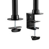 TooQ - Soporte de mesa para 3 pantallas (monitor / plasma / LCD / LED) 13"-27"