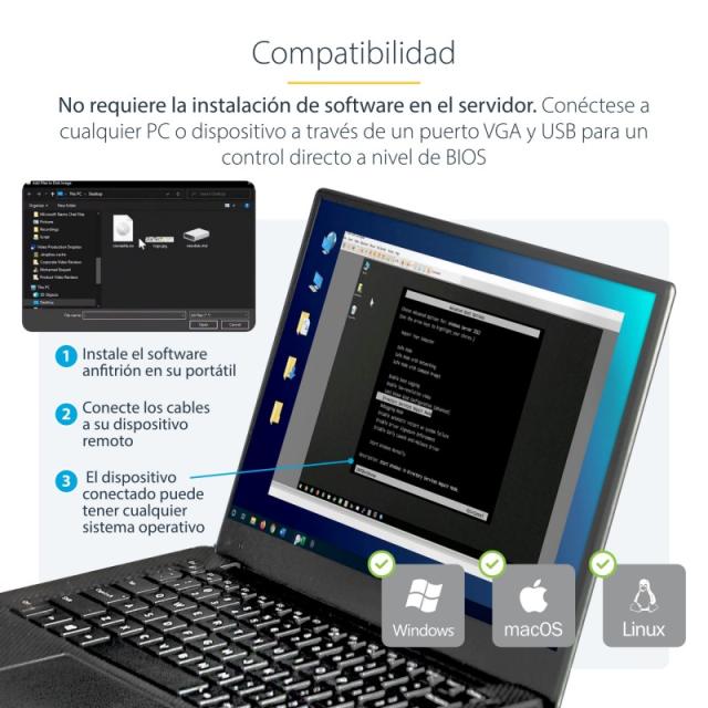 StarTech.com - Adaptador Crash Cart USB KVM para Ordenador Portátil