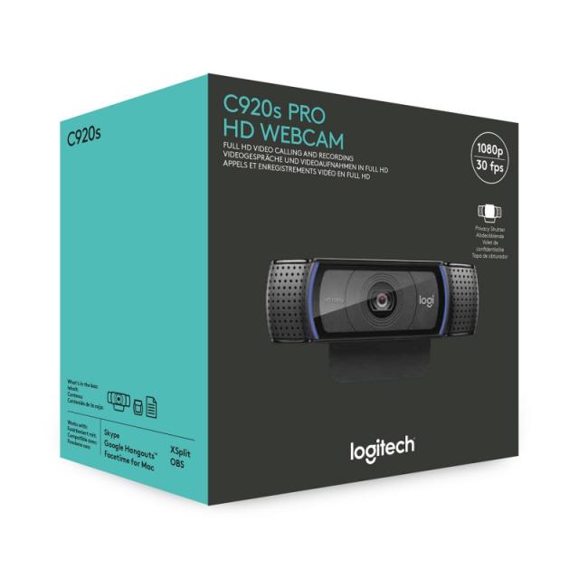 Logitech - 960-001252 cámara web 1920 x 1080 Pixeles USB Negro