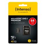 Intenso - 3423490 memoria flash 64 GB MicroSDXC UHS-I Clase 10
