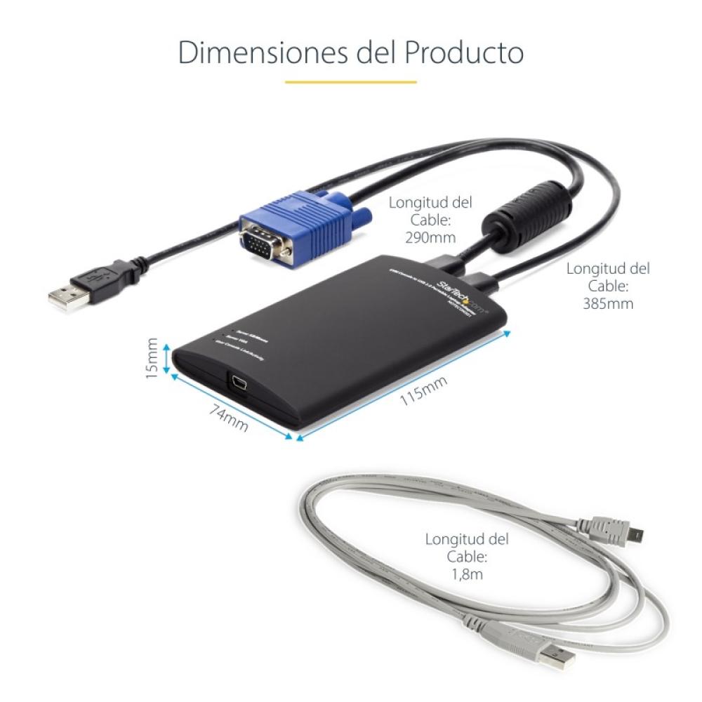 StarTech.com - Adaptador Crash Cart USB KVM para Ordenador Portátil