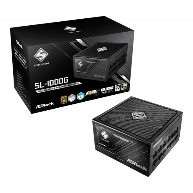 Asrock - SL-1000G Steel Legend unidad de fuente de alimentación 1000 W 20+4 pin ATX ATX Negro