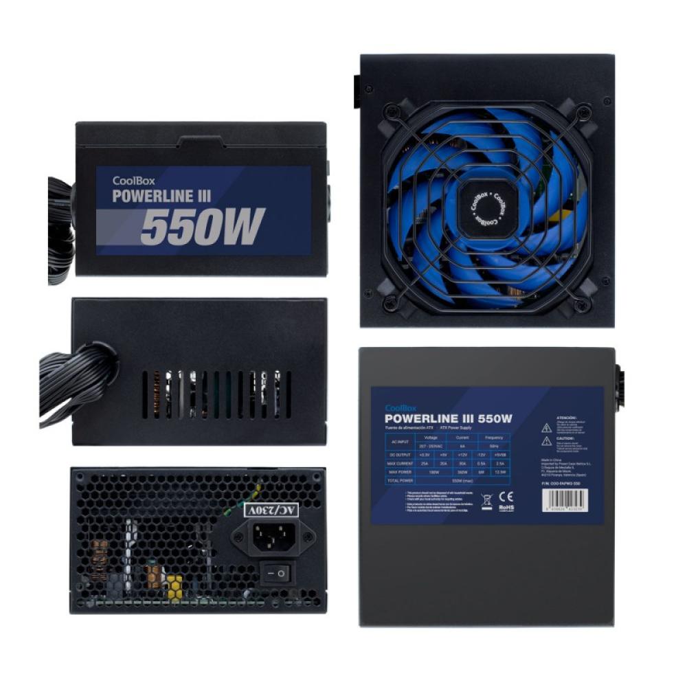 CoolBox - FUENTE DE ALIMENTACION ATX POWERLINE III 550W 85%EFI