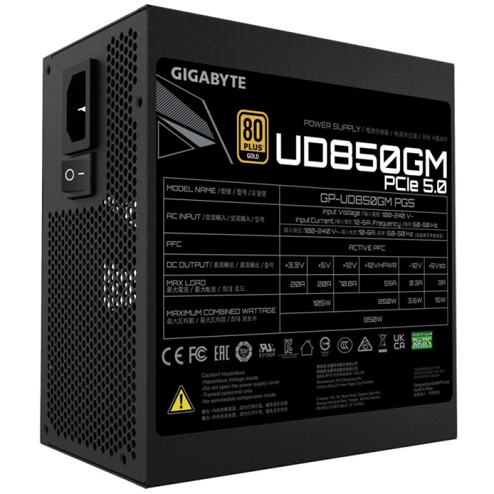 GIGABYTE - GP-UD850GM PG5 unidad de fuente de alimentación 850 W 20+4 pin ATX ATX Negro