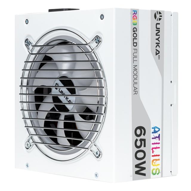 UNYKAch - ATX Atilus RGB White 650W unidad de fuente de alimentación 20+4 pin ATX Blanco