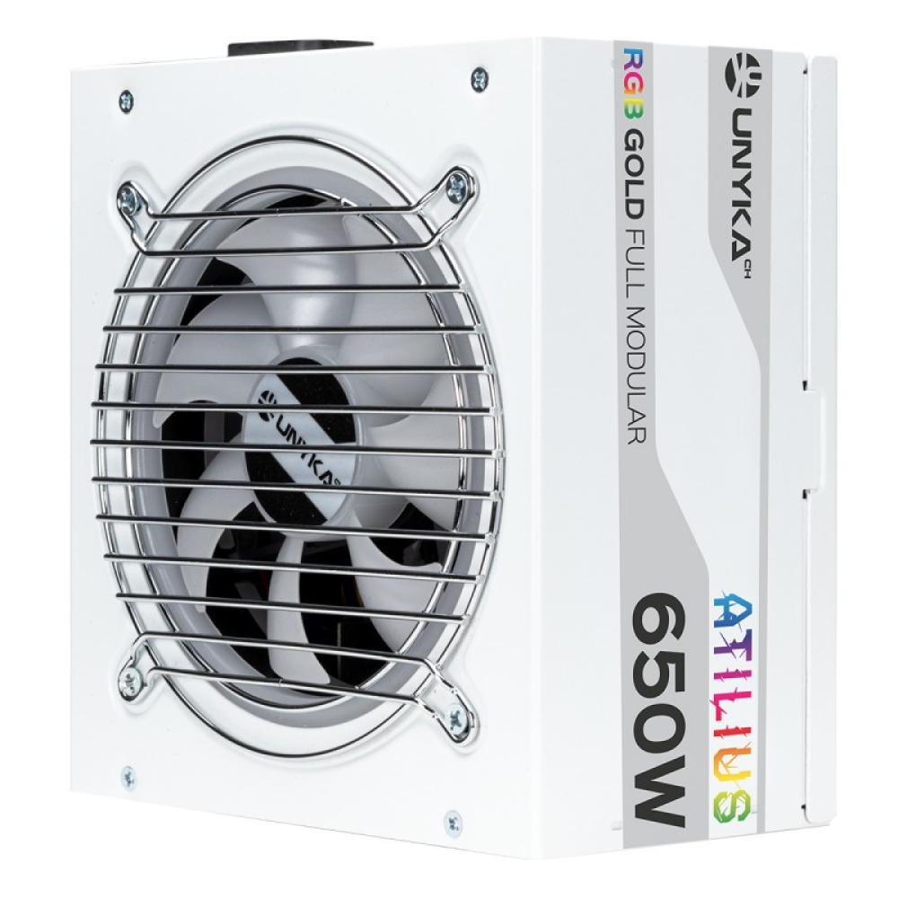 UNYKAch - ATX Atilus RGB White 650W unidad de fuente de alimentación 20+4 pin ATX Blanco