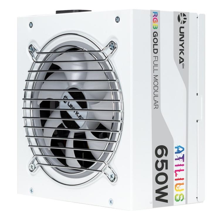 UNYKAch - ATX Atilus RGB White 650W unidad de fuente de alimentación 20+4 pin ATX Blanco