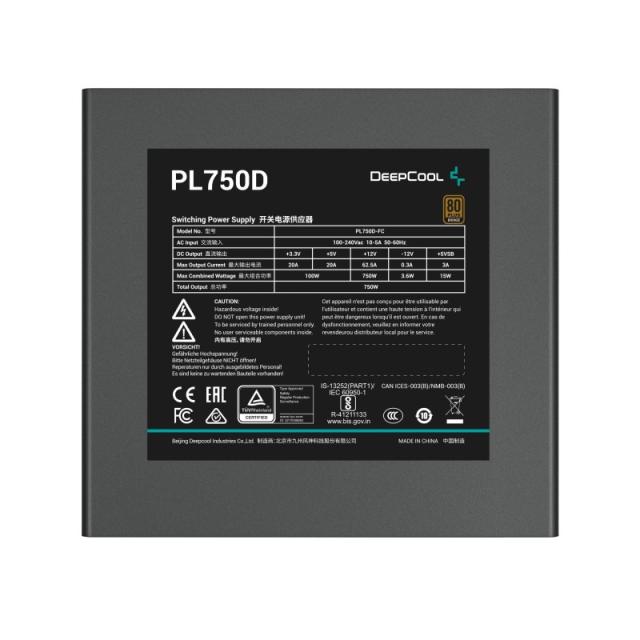 DeepCool - PL750D unidad de fuente de alimentación 750 W 20+4 pin ATX ATX Negro