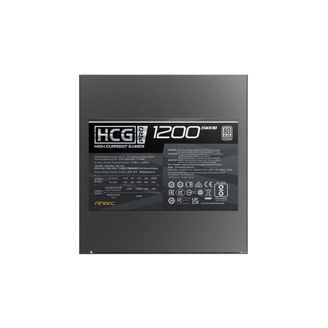 Antec - HIGH CURRENT GAMER HCG1200 PRO Platinum ATX 3.1 unidad de fuente de alimentación 1200 W 20+4 pin ATX Negro