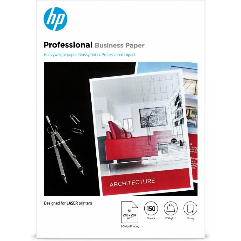 HP - Papel profesional brillante FSC para impresora láser de 200 gsm: 150 hojas/A4/210 x 297 mm