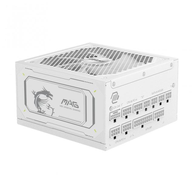 MSI - MAG A1000GL PCIE5 WHITE unidad de fuente de alimentación 1000 W 24-pin ATX ATX Blanco