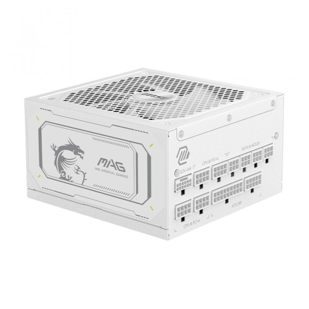 MSI - MAG A1000GL PCIE5 WHITE unidad de fuente de alimentación 1000 W 24-pin ATX ATX Blanco