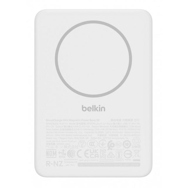 Belkin - BPD010hqWH 5000 mAh Cargador inalámbrico Blanco