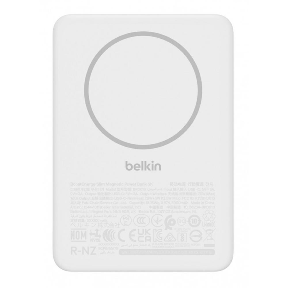 Belkin - BPD010hqWH 5000 mAh Cargador inalámbrico Blanco
