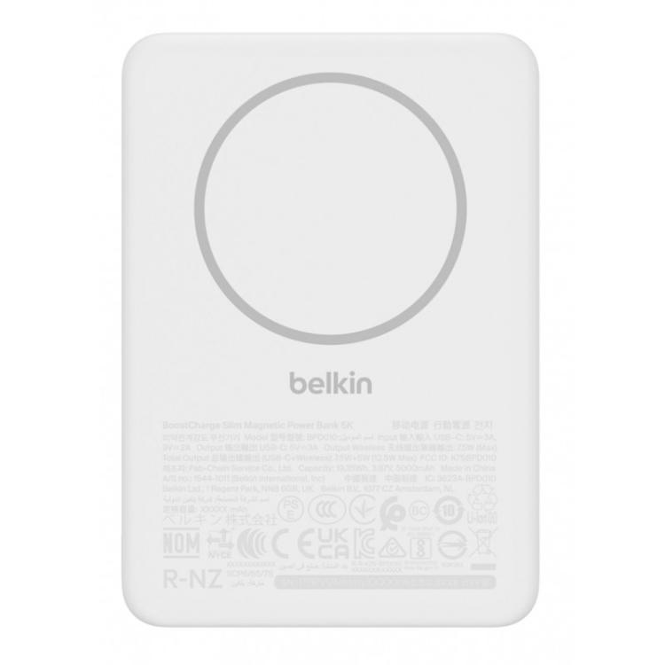 Belkin - BPD010hqWH 5000 mAh Cargador inalámbrico Blanco