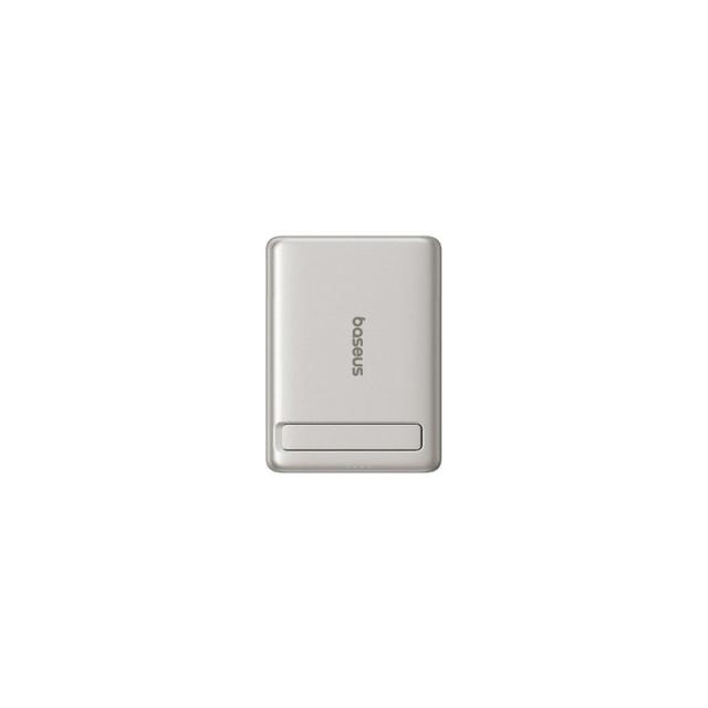 Baseus - P10081907853-00 batería externa 5000 mAh Cargador inalámbrico Titanio