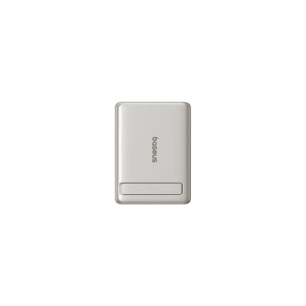 Baseus - P10081907853-00 batería externa 5000 mAh Cargador inalámbrico Titanio