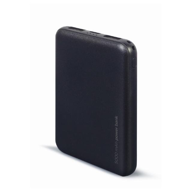 Gembird - PB05-02 batería externa Polímero de litio 5000 mAh Negro