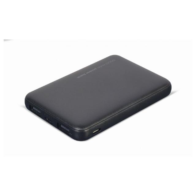 Gembird - PB05-02 batería externa Polímero de litio 5000 mAh Negro